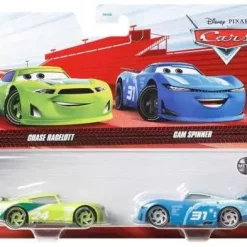 Promo 🎉 Disney / Pixar Cars Cars 3 Metal Chase Racelott & Cam Spinner Diecast Car 2-Pack 💯