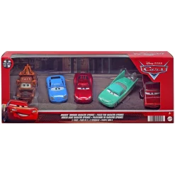 Deals ❤️ Disney / Pixar Cars Cars 3 Cruisin' Through Radiator Springs Diecast Car 5-Pack [Mater, Sally, Cruisin' McQueen, Flo & Ramone, Damaged Package] 😉