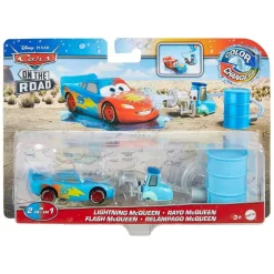 Cheap 🔔 Disney / Pixar Cars Color Changers On The Road Lightning McQueen Diecast Car [with Guido] 🌟