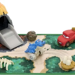 Cheap ⭐ Disney / Pixar Cars On The Road Die Cast Metal Mini Racers Dino Park Mini Playset 🤩