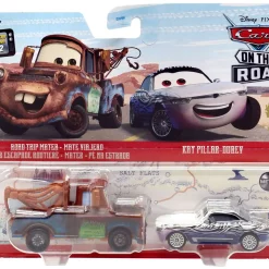 Promo ⭐ Disney / Pixar Cars On The Road Metal Road Trip Mater & Kay Pillar-Durev Diecast Car 2-Pack 🔔