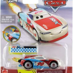 Promo β Disney / Pixar Cars Cars 3 Rocket Racing Paul Conrev with Blast Wall Diecast Car π₯°