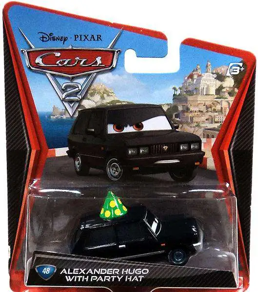 Wholesale 𧨠Disney / Pixar Cars Cars 2 Main Series Alexander Hugo with Party Hat Exclusive Diecast Car π 1 Wholesale 𧨠Disney / Pixar Cars Cars 2 Main Series Alexander Hugo with Party Hat Exclusive Diecast Car π