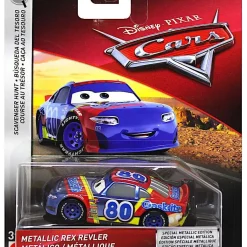 Discount ❤️ Disney / Pixar Cars 3 Scavenger Hunt Metallic Rex Revler Diecast Car 😀