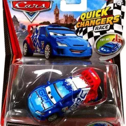 Hot Sale ❤️ Disney / Pixar Cars Cars 2 Quick Changers Race Raoul Caroule with Crash Damage Diecast Car ⭐