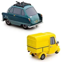 New ✔️ Disney / Pixar Cars Cars 2 1:43 Collectors Case Ape & Professor Z Exclusive Diecast Cars 🌟 -Disney Cars Shop cars2apeprofz inset2