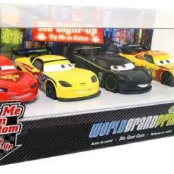 Brand new 👍 Disney / Pixar Cars Cars 2 Light Up World Grand Prix Exclusive Diecast Car Set [Set #1, Damaged Package] 💯