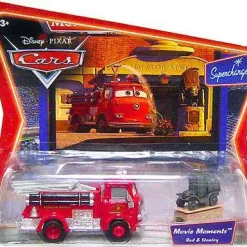 Best Pirce 🌟 Disney / Pixar Cars Supercharged Movie Moments Red the Firetruck & Stanley Diecast Car 2-Pack ⭐