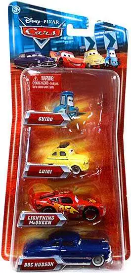 Cheapest β¨ Disney / Pixar Cars Multi-Packs Guido, Luigi, McQueen & Doc 4-Pack Exclusive Diecast Car Set π₯° 1 Cheapest β¨ Disney / Pixar Cars Multi-Packs Guido, Luigi, McQueen & Doc 4-Pack Exclusive Diecast Car Set π₯°