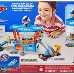 Cheap 🔔 Disney / Pixar Cars Color Changers Dinoco Car Wash Playset [Includes Dinoco Lightning McQueen & Dinoco Pitty!] 🎉 -Disney Cars Shop carsccdinococarwash inset4