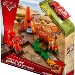 Cheap 🎁 Disney / Pixar Cars Story Sets Cozy Cone Motel Spiral Rampway Playset ⌛