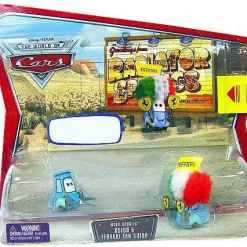 Hot Sale 🌟 Disney / Pixar Cars The World of Cars Movie Doubles Guido & Ferrari Fan Guido Exclusive Diecast Car 2-Pack 🎉