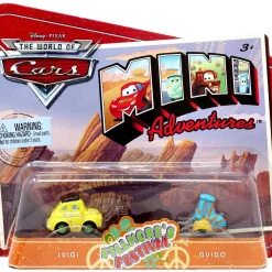 Coupon 🌟 Disney / Pixar Cars The World of Cars Mini Adventures Fillmore's Festival Plastic Car 2-Pack [Luigi & Guido] 🔥