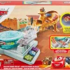 Best Sale ⭐ Disney / Pixar Cars Die Cast Metal Mini Racers Radiator Springs Spin Out! Exclusive Playset 🎉
