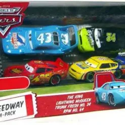 Outlet ⭐ Disney / Pixar Cars The World of Cars Multi-Packs Speedway 4-Pack Exclusive Diecast Car Set [Set #1] 🤩