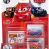 Cheap ✨ Disney / Pixar Cars Die Cast Metal Mini Racers Soapy Mater, Lightning McQueen & Union Jack Ramone Car 3-Pack ❤️
