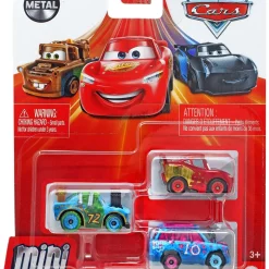 Wholesale ❤️ Disney / Pixar Cars Die Cast Metal Mini Racers Superfly, Rusteze Racing McQueen & Blindspot Car 3-Pack [Damaged Package] 🛒