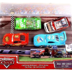 Flash Sale 😀 Disney / Pixar Cars The World of Cars Multi-Packs Race and Chase 4-Pack Diecast Car Set 🎉