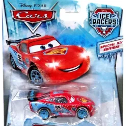 Brand new ✔️ Disney / Pixar Cars Ice Racers Lightning McQueen Diecast Car [Special Icy Edition] 👏