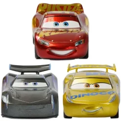 Outlet 🤩 Disney / Pixar Cars Cars 3 Pullback Die Cast Jackson Storm, Lightning McQueen & Cruz Ramirez Exclusive Vehicle 3-Pack [Damaged Package] 💯