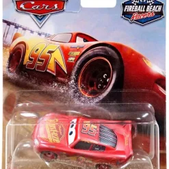 New 🔔 Disney / Pixar Cars Cars 3 Fireball Beach Racers Lightning McQueen Diecast Car 🧨