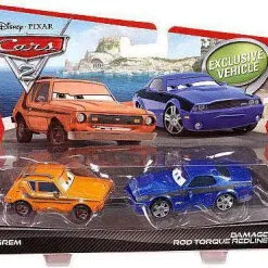 Discount π€© Disney / Pixar Cars Cars 2 Grem & Damaged Rod Torque Redline Diecast Car 2-Pack π₯°