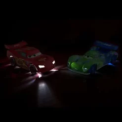 Discount 🧨 Disney / Pixar Cars Cars 2 Light Up Lightning McQueen vs. Carla Veloso Exclusive Diecast Car Set 🔔 -Disney Cars Shop lightupvs2pack3 inset2