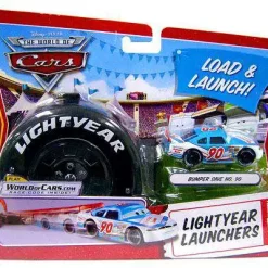 Cheap 😀 Disney / Pixar Cars The World of Cars Lightyear Launchers Bumper Save No. 90 Diecast Car [With Launcher] 🥰