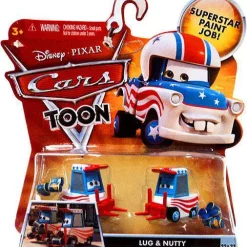 Hot Sale ⌛ Disney / Pixar Cars Cars Toon Main Series Lug & Nutty with Oil Cans Diecast Car #22 & 23 😀