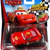 Cheapest 👏 Disney / Pixar Cars Cars 2 Quick Changers Race Lightning McQueen with Crash Damage Diecast Car ⭐