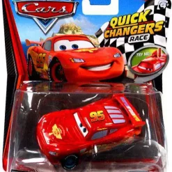 Cheapest 👏 Disney / Pixar Cars Cars 2 Quick Changers Race Lightning McQueen with Crash Damage Diecast Car ⭐