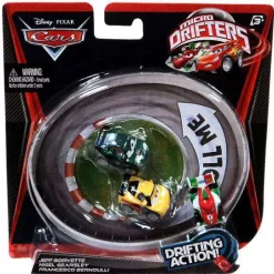 Discount ✨ Disney / Pixar Cars Micro Drifters Jeff Gorvette, Nigel Gearsley & Francesco Bernoulli Mini Cars 😀