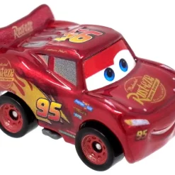 Deals 🌟 Disney Cars Die Cast Mini Racers Lightning McQueen Car [Metallic Version Loose] 🔥