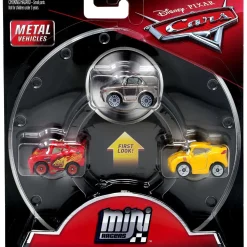 Cheapest 😉 Disney / Pixar Cars Die Cast Metal Mini Racers Metallic Sterling, Lightning McQueen & Cruz Ramirez Car 3-Pack 👍