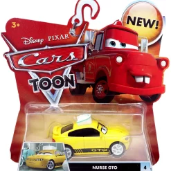Brand new 😀 Disney / Pixar Cars Cars Toon Main Series Nurse GTO Diecast Car #4 ✨