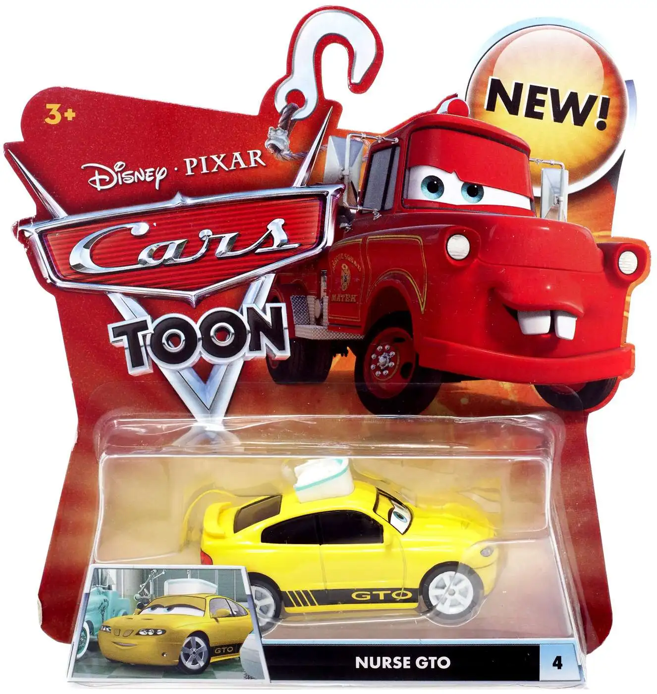 Brand new 😀 Disney / Pixar Cars Cars Toon Main Series Nurse GTO Diecast Car #4 ✨ 1 Brand new 😀 Disney / Pixar Cars Cars Toon Main Series Nurse GTO Diecast Car #4 ✨