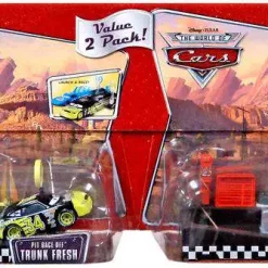 Flash Sale 👍 Disney / Pixar Cars Trunk Fresh & No Stall Diecast Car 2-Pack #34 & 123 👏