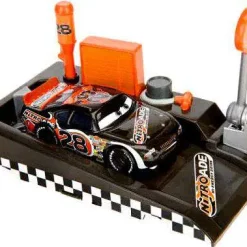 Outlet ❤️ Disney / Pixar Cars Pit Row Race-Off Nitroade No. 28 Diecast Car [Includes Launcher, Damaged Package] 🎉