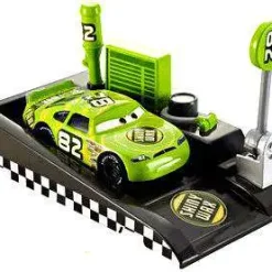Cheapest 🥰 Disney / Pixar Cars Pit Row Race-Off Shiny Wax No. 82 Diecast Car [Includes Launcher] ✨