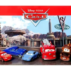 Outlet 🤩 Disney / Pixar Cars Flo's V8 Cafe in Radiator Springs Diecast Car 5-Pack Collection [Lightning McQueen, Red, Sally, Mater & Hudson Hornet] 🔥