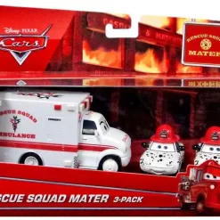 Coupon 🤩 Disney / Pixar Cars Cars Toon Multi-Packs Rescue Squad Mater 3-Pack Exclusive Diecast Car Set [Ambulance, Dalmation Mia & Tia] 🔥