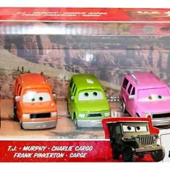 Promo 🧨 Disney / Pixar Cars The World of Cars Multi-Packs Sarge's Boot Camp 4-Pack Exclusive Diecast Car Set [Damaged Package] ✔️
