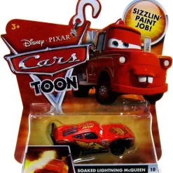 Cheap 🤩 Disney / Pixar Cars Cars Toon Main Series Soaked Lightning McQueen Diecast Car #10 🛒