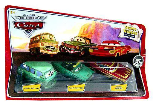 Outlet π Disney / Pixar Cars The World of Cars Story Tellers Dusty Rust-Eze, Rusty Rust-Eze & Retro Ramone Diecast Car 3-Pack β 1 Outlet π Disney / Pixar Cars The World of Cars Story Tellers Dusty Rust-Eze, Rusty Rust-Eze & Retro Ramone Diecast Car 3-Pack β