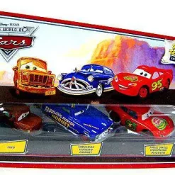 Cheapest ✨ Disney / Pixar Cars The World of Cars Story Tellers Fred, Fabulous Hudson Hornet & Smell Swell Lightning McQueen Diecast Car 3-Pack 🧨